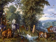 GARDEN OF EDEN by J. Brueghel horse Tile Mural Kitchen Backsplash Ceramic 10x8