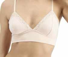 Jenni On Repeat Wide Lace Trim Cotton Bralette Chai/Nude Size XXL