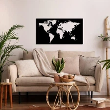 World Map Wall Art, Metal Wall Art, Metal Wall Decor, Home Decor Wall Art