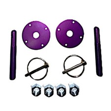 Arc 10190pu Hood Pin Kit Q-clips Purple Billet Aluminum Locking Latch System Arc 10190pu Hood Pin Kit Q-clips Purple Billet Aluminum Locking Latch System