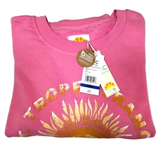 C&C California Women's Millie Beach Terry Sweatshirt Long Sleeve XL Sachet Pink