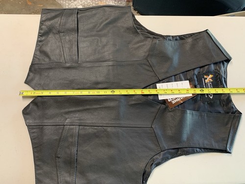 Xelement Leather Motorcycle Vest - Men’s 5XL - 4 Pocket 4 Snap New w/ Tags READ - Picture 12 of 15