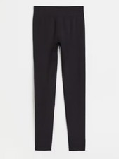 H M THERMOLITE black ribbed leggings size S