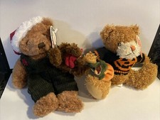 March of Dimes Bean Bags for Babies Steven Bear and Cubbycub Halloween sweater