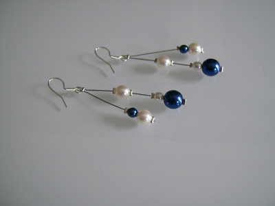 Boucles D'oreilles à Clip Blanc/Ivoire – Fantaisie – Mariage, Soirée, Cérémonie
