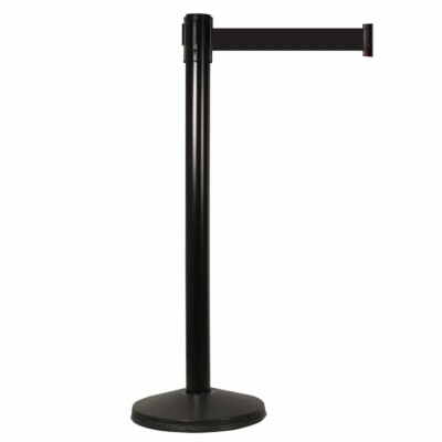 1 Pack Retracta Belt Prime 101SB-BK Belt Barrier 10' Black Sloped