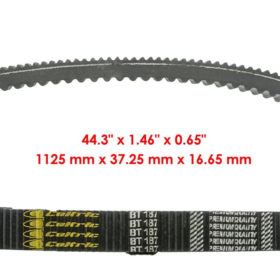 Caltric 0627-107 0627107 Clutch Drive Belt For Arctic Cat Snowmobile - Image 2 of 4