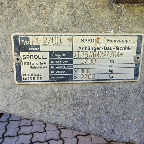Tandemanhänger Zweiachser Hochlader Alu-Kastenanhänger 2700 kg - Bild 5 von 6