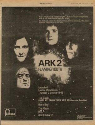 Ark Genesis Phil Collins UK LP show Advert 1969