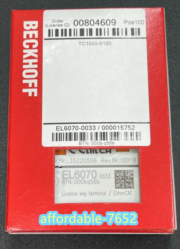 EL6070-0033 beckhoff Modules With TC3 two software by DHL or Fedex