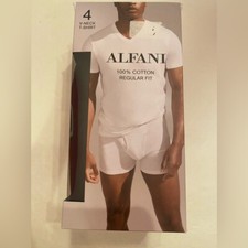 Alfani Men’s 4 Pack Black V-Neck Regular Fit T-Shirt Size XXL NWT