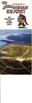 Gordon's Little Indian Resort Table Rock Lake Baxter Missouri Vintage Brochure
