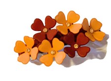 1 pc of Acrylic Rhinestone Flower Design 3 Long Hair Barrette Clip