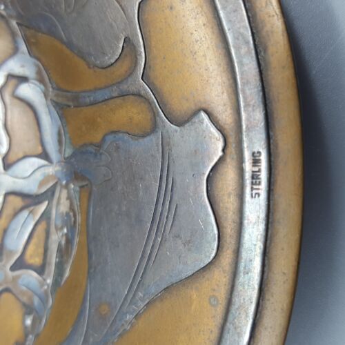 Heintz? Plato de bronce esterlina 5,75" artesanías / nuevo **LEER" - Imagen 4 de 11