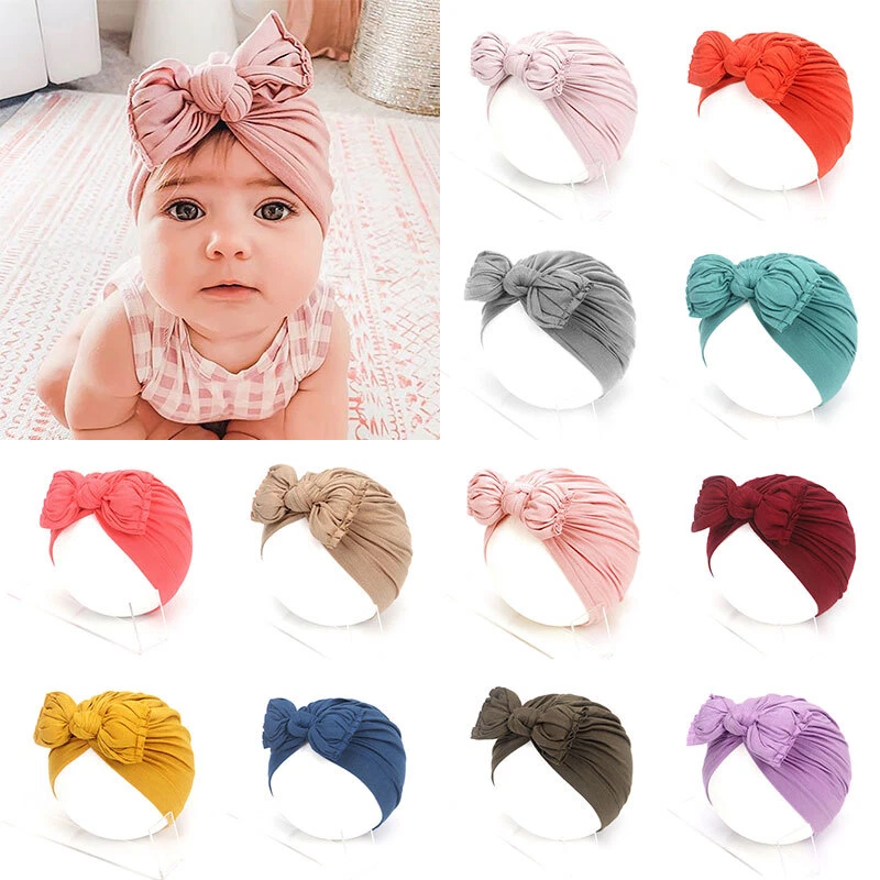 Chapeau De Bébé Nouveau-Né Avec Nœud Bonnet Pour Bébé Fille Bonnet  Élastique R