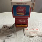 Vintage 1997 Coca Cola Coin Bank Musical Box Diecast Metal Slider Cooler Works