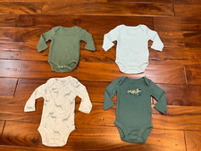 LOT BABY BOYS DINOSAUR ONE PIECES infant CARTERS 0-3 MONTHS infants BLUE