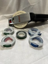 Vtg Rotex Label Maker Printer With 3/8” Embossing Tape 70’s & 80’s WORKS 