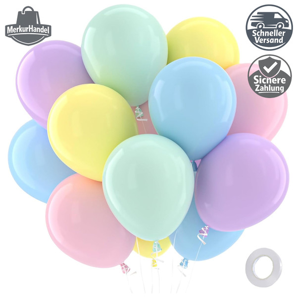 Luftballons Pastell 100 StüCk 12 Zoll Bunte Helium Ballons FüR Party Dekoration-image