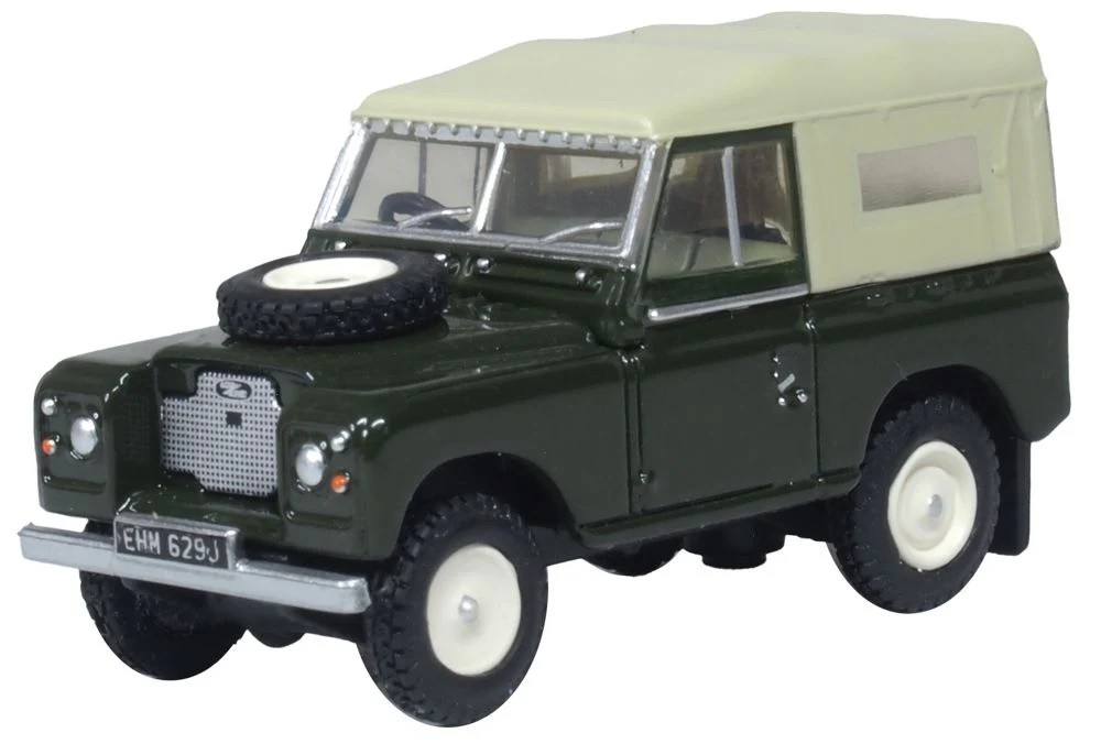 Oxford Diecast 76LR2AS005 OO Gauge Land Rover Series 2A SWB Canvas Bronze Green