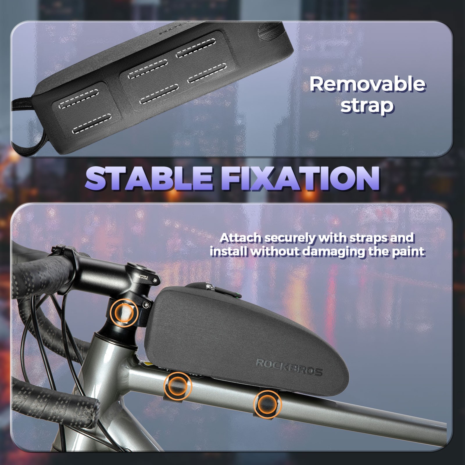 Borsa telaio bici Rockbros impermeabile foto 4