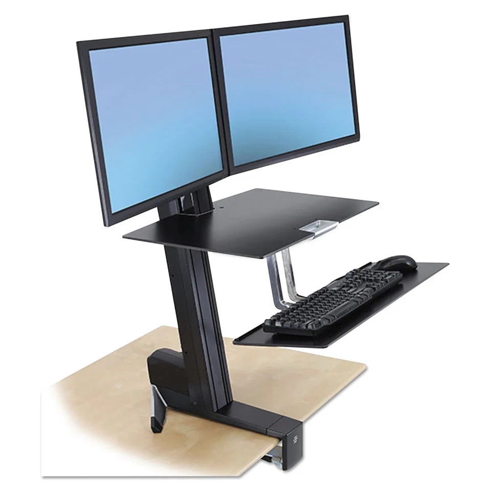 Ergotron WorkFit-S Dual Desk Mount for Monitor (33349200/NF0996) - Open Box - Image 2 of 4