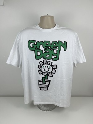 Green Day Kerplunk White T Shirt Mens Size M Medium Flower Pot