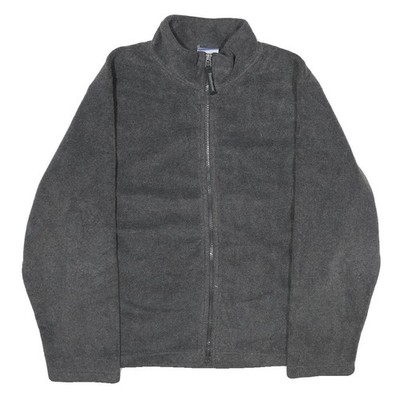Reebok Herren Jacke Grau M Polyester Uni Reißverschluss Freizeit Sport Reißverschluss