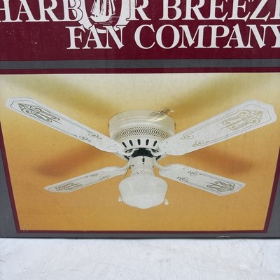 Vintage Harbor Breeze 42  Isle Brisa White Gold Finish Ceiling Fan 37102 Light