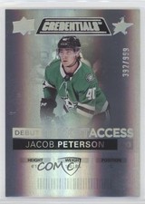 2021 Upper Deck Credentials Debut Ticket Access /999 Tier 1 Jacob Peterson 0ih9