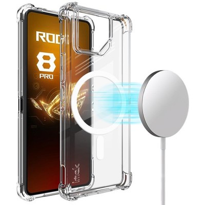 IMAK For Asus ROG Phone 8 Pro, Shockproof Clear Soft Wireless Charge Case Cover