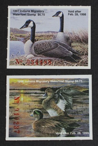 CKStamps: US State Duck Stamps Collection Indiana Scott#22 23 Mint NH 