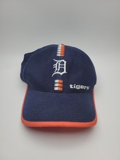 Vintage Detroit Tigers Baseball Hat Cap Blue Orange Old English D