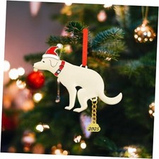 Funny Christmas Ornaments 2025 Pet Dog Christmas Ornaments for Metal-yellow Lab