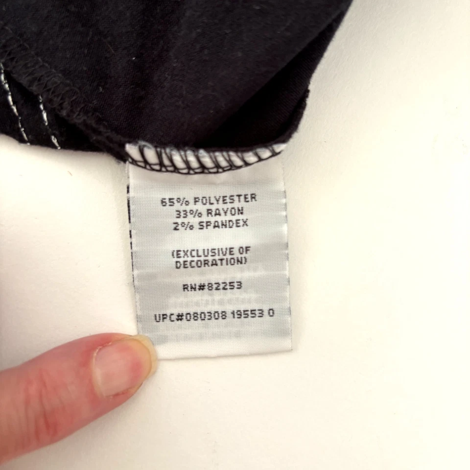 Vestido Hannah Montana Niñas XL Juvenil Junior Negro Bling Lentejuelas Disney Elástico Foto 4 de 4