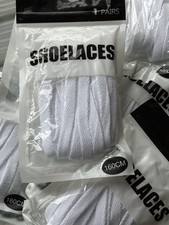 63" Inch BRIGHT WHITE FLAT REPLACEMENT SHOELACES FOR NIKE JORDAN SHOE LACE 160CM