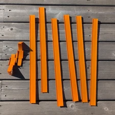 Vintage 1968 Hot Wheels Mattel Raceway Track And Loop Parts Orange