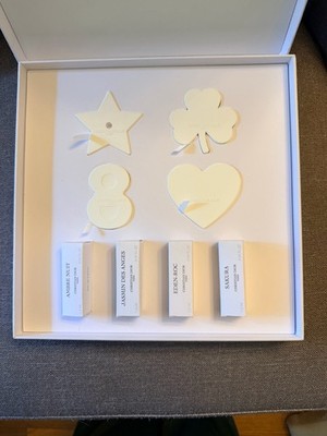 Dior Lucky Charms Ornament Set 4 Perfume Samples Ambre Nuit Sakura Eden-Roc VIP