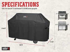 Weber 7132 Genesis II Six Burner Premium Grill Cover 73"w  x 25" D x 44.5" H OEM