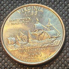 UNC. VIRGINIA QUARTER 2000 L1972