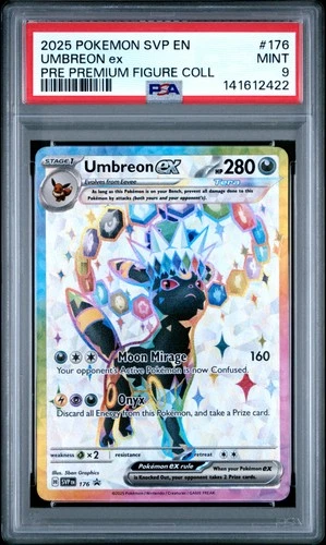 141612422 Umbreon ex 2025 Pokemon SV Prismatic Evolutions Promo #176 PSA 9