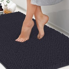 ITSOFT Plush Bathroom Rug 47x21, Absorbent Non-Slip Chenille Bath Mat