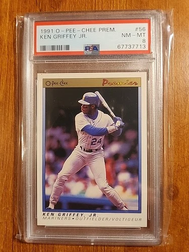 1991 O-Pee-Chee Premier Ken Griffey Jr. #56 PSA 8 NM-MT HOF Seattle Mariners