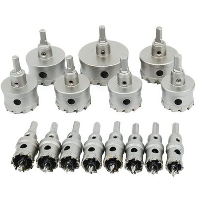 Hartmetall Lochsäge Auswahl 12-150mm für Stahl Edelstahl HM Bohrkrone 1tlg