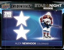 2021-22 UD Credentials #2SR-1 Alex Newhook Star of the Night: 2nd Star Rookies