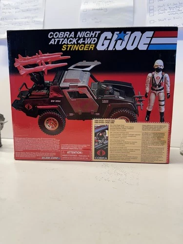 G.I. Joe Cobra Night Attack 4-WD Stinger w/ Cobra Officer Figure 2022 SEALED