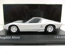 PAUL'S MODEL ART / MINICHAMPS - 1966 LAMBORGHINI MIURA (SILVER) - 1/43