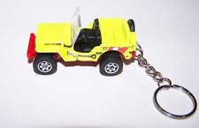 CUSTOM MADE..1943 WILLYS JEEP "LIFE GUARD" YELLOW ... KEYCHAIN..GREAT GIFT 
