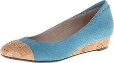 NIB Donald J Pliner Julie Nubuck Ballerina Demi-Wedge SZ 8M MSRP $225