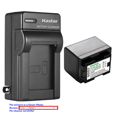 Kastar Battery AC Wall Charger for Canon BP-727 Canon VIXIA HF M52 HFM52 Camera